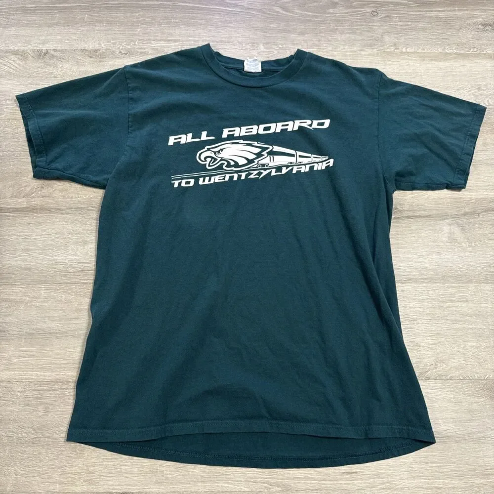 Carson Wentz Shirt Philadelphia Eagles NFL Wentzylvania Green Large